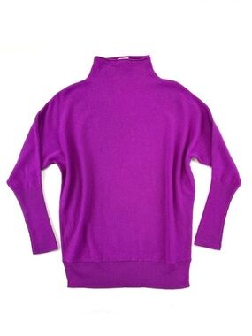 Telluride magenta funnel neck merino turtleneck Small Oversize dolman sleeve